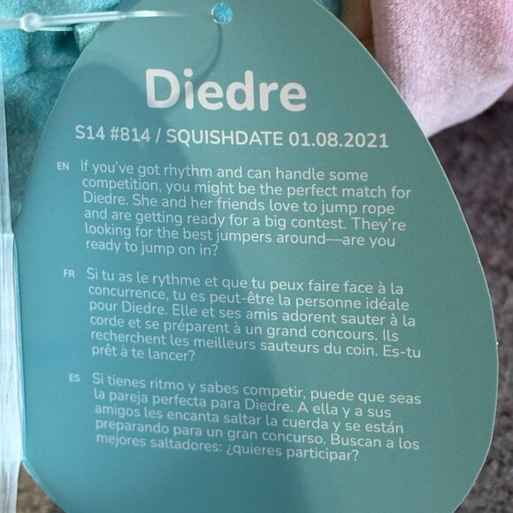 Squishmallows Diedre The Cupcake 14" 2021 Kellytoy Plush Sprinkles Pink - Picture 9 of 9